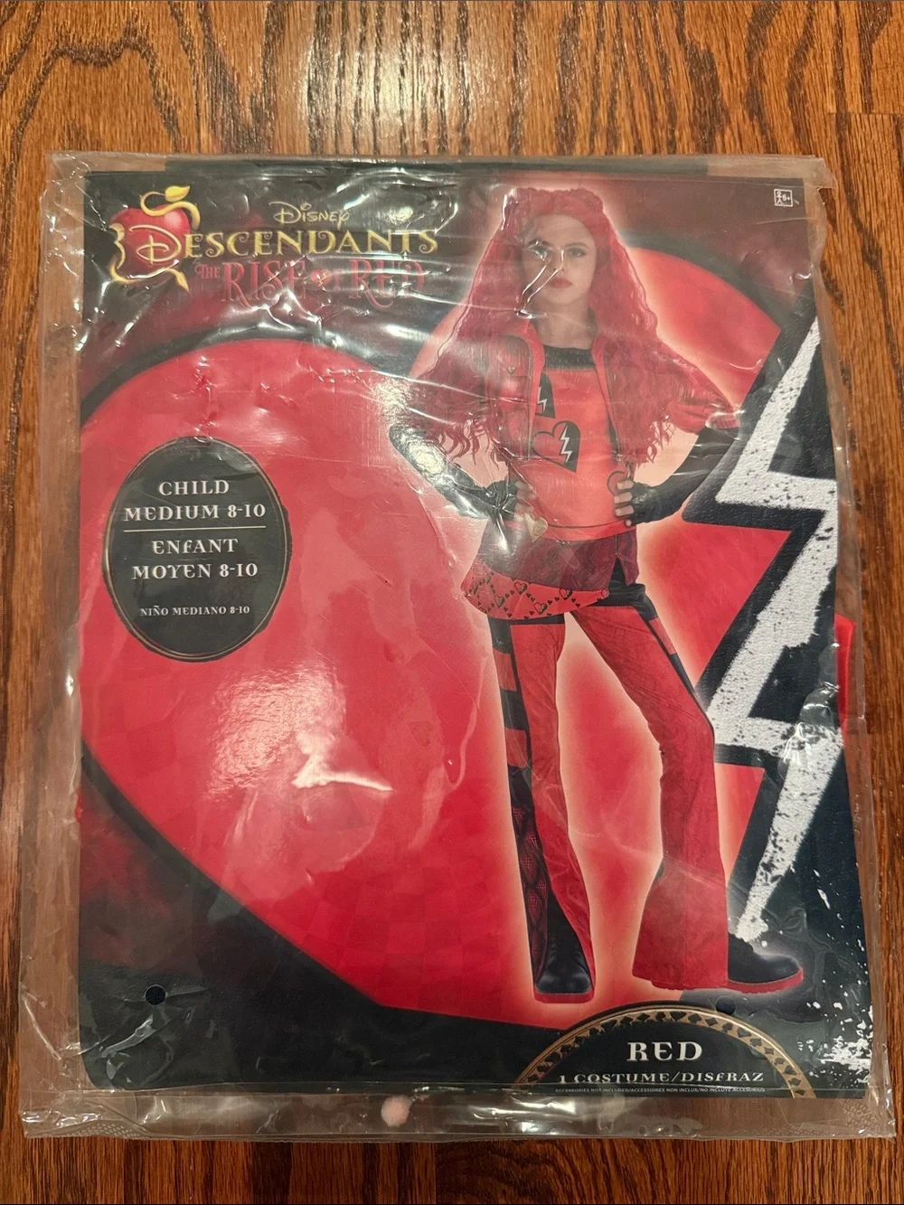 Disney Red and Black Descendants Girl Lightning Costume